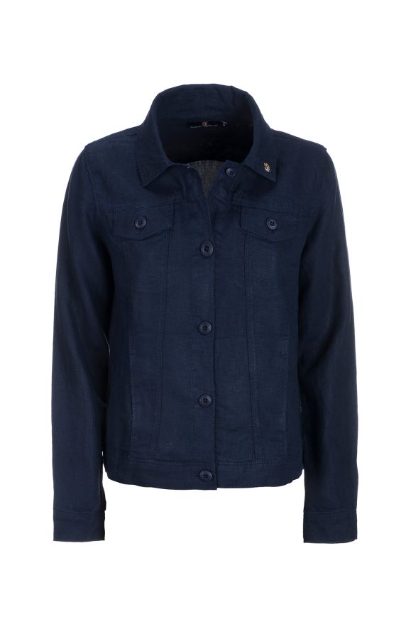 GIACCA MODELLO JEANS IN PURO LINO