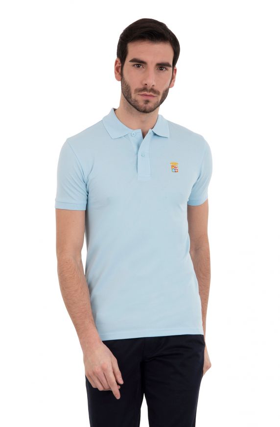 CAMISA AJUSTADA BÁSICA TIPO POLO DE MANGA CORTA