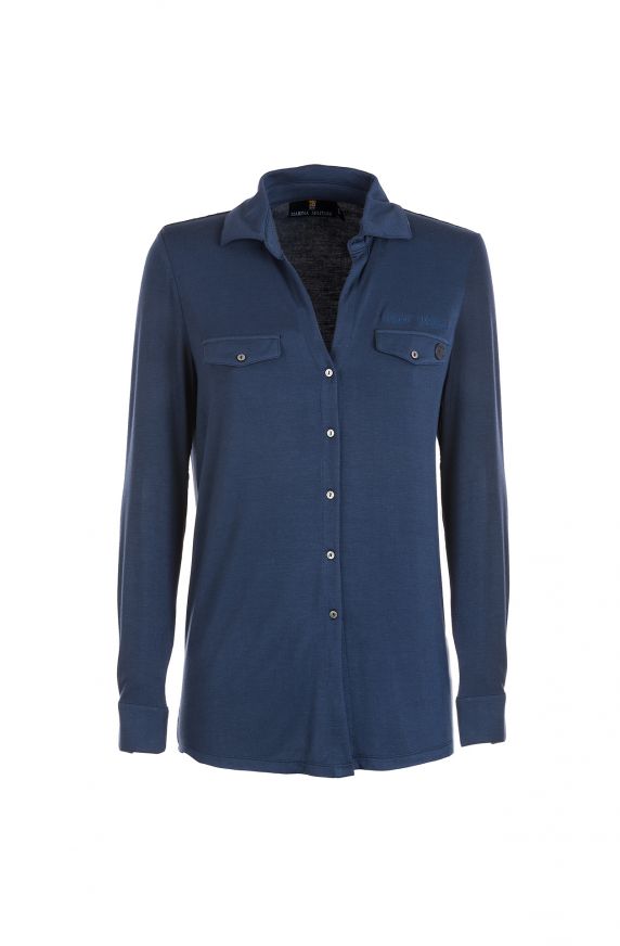 CAMICIA IN JERSEY DI VISCOSA STRETCH