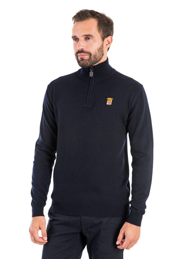 MAGLIA LUPETTO MEZZA ZIP
