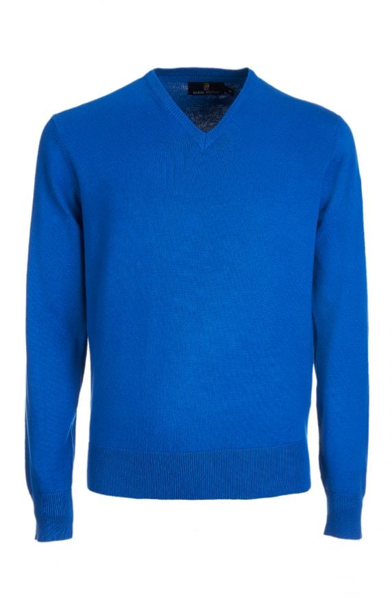 MAGLIA SCOLLO A V IN COTONE