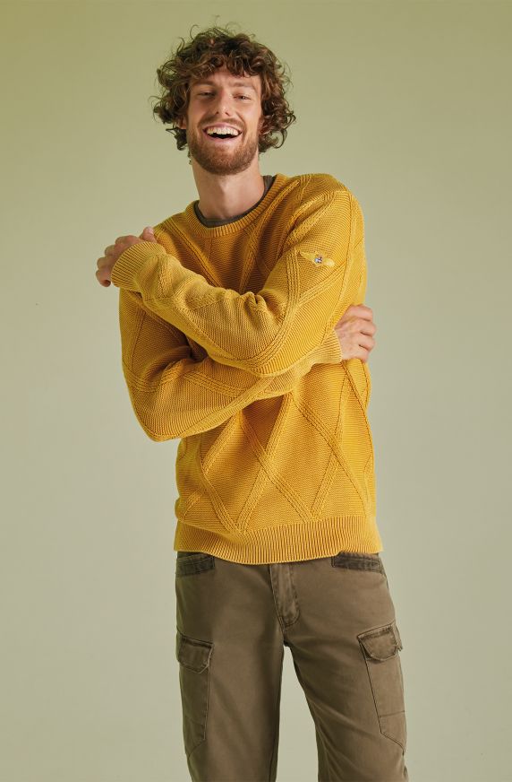 MAGLIA LAVORATA IN PURO COTONE