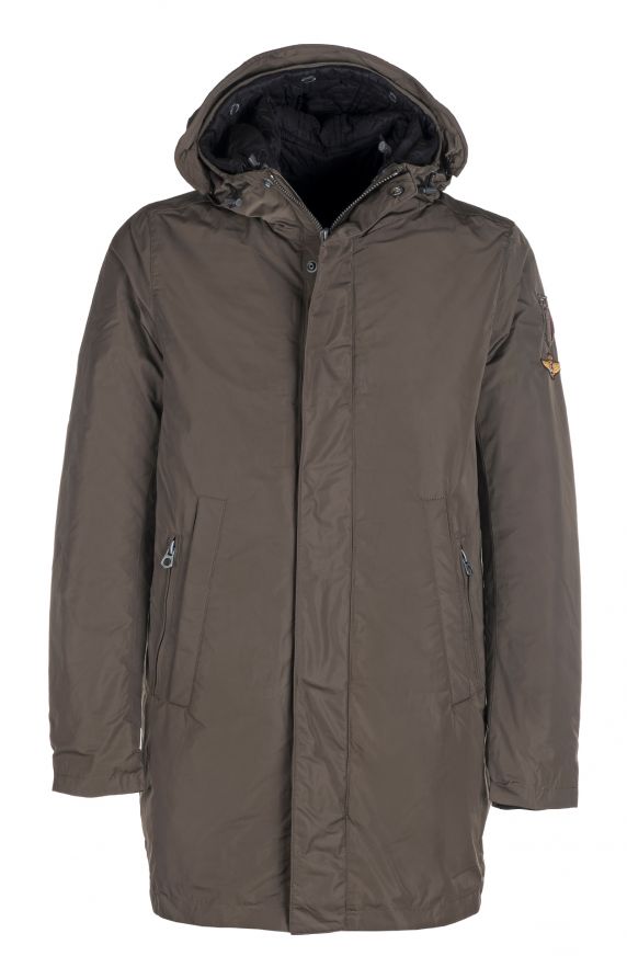 PARKA MILITARE CON INTERNO SFODERABILE