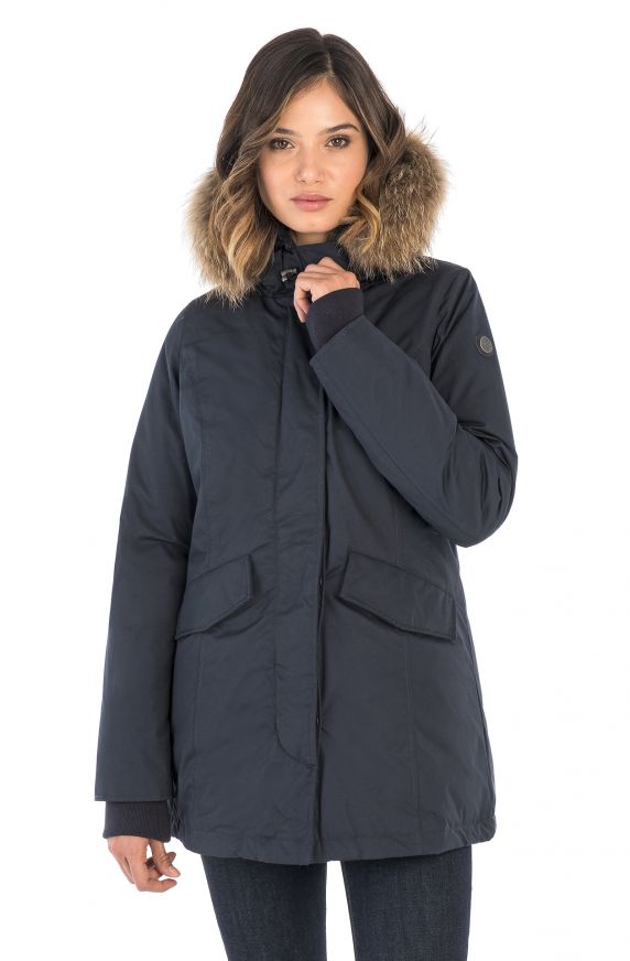 REAL FEATHER HOODED PARKA