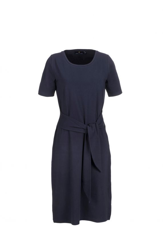 SHORT-SLEEVED LONGUETTE DRESS