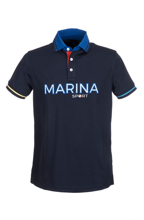 CAMISETA DEPORTIVA DE LA MARINA DE MANGA CORTA