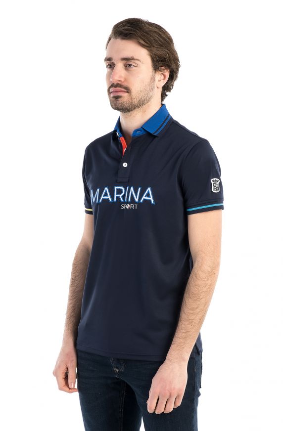 CAMISETA DEPORTIVA DE LA MARINA DE MANGA CORTA