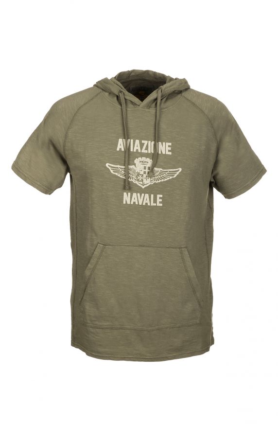T-SHIRT MANICA CORTA CON CAPPUCCIO