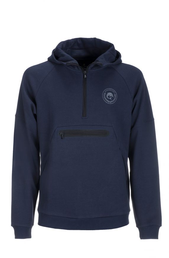 FELPA CON CAPPUCCIO STILE TECNICO