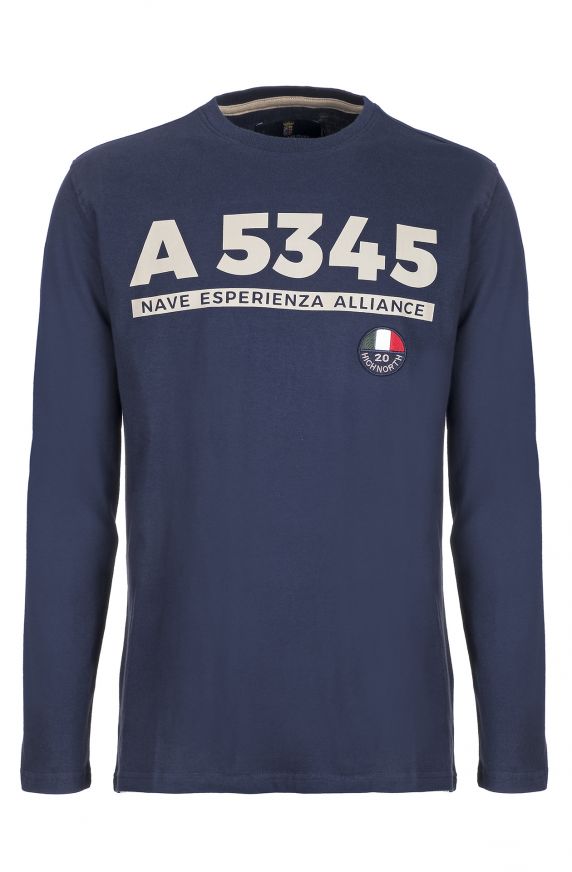 T-SHIRT À MANCHES LONGUES EN PUR COTON