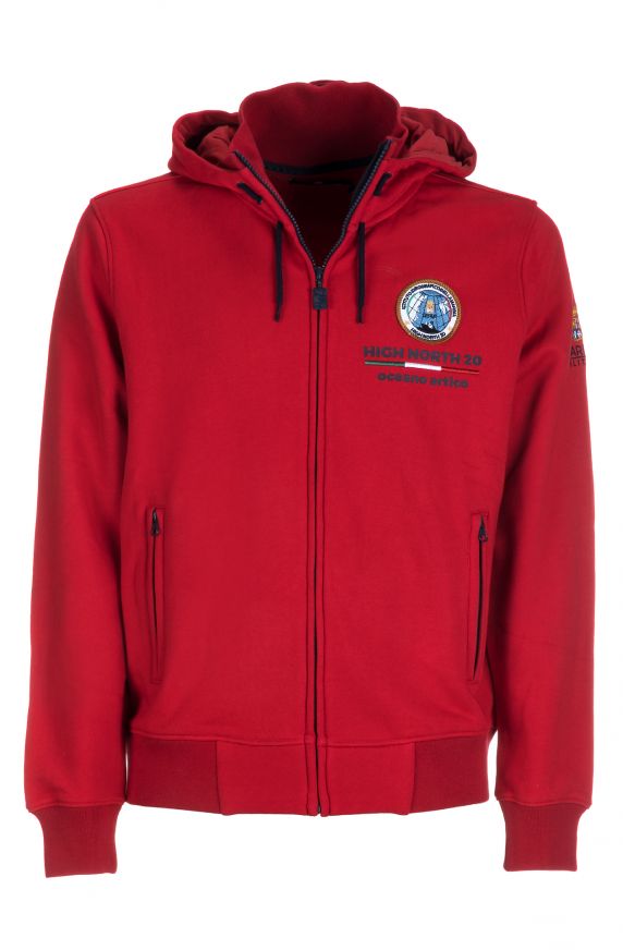 SWEAT-SHIRT OUVERT À CAPUCHE EN PUR COTON