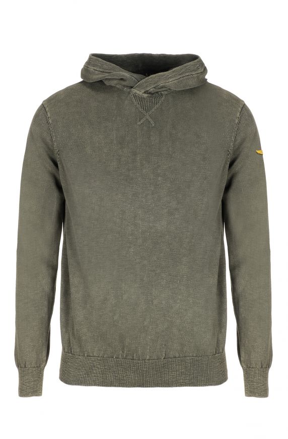 MAGLIA CON CAPPUCCIO IN PURO COTONE