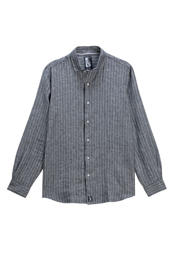 CHEMISE EN PUR LIN À RAYURES NAVE SCUOLA AMERIGO VESPUCCI