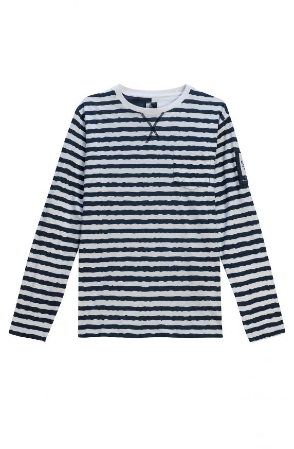 T-SHIRT RAYÉ À MANCHES LONGUES NAVE SCUOLA AMERIGO VESPUCCI