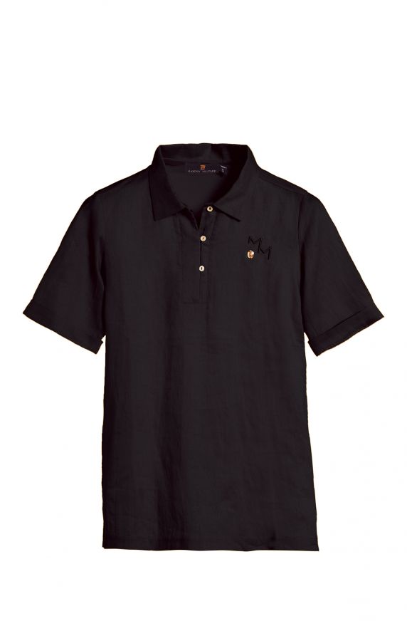 LINEN HALF SLEEVE POLO SHIRT