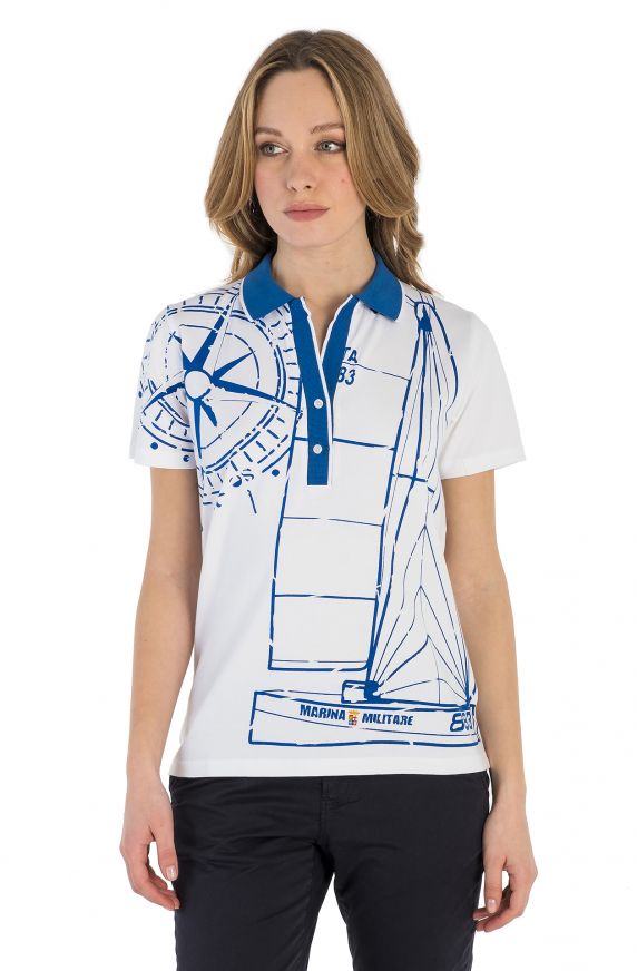 Marina Militare, Navy Embroidered Polo – Naboulsi Distinction