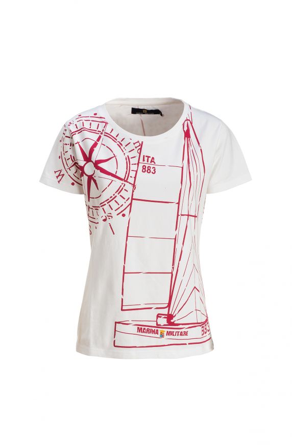 T-SHIRT À COL ROND ET DEMI-MANCHE