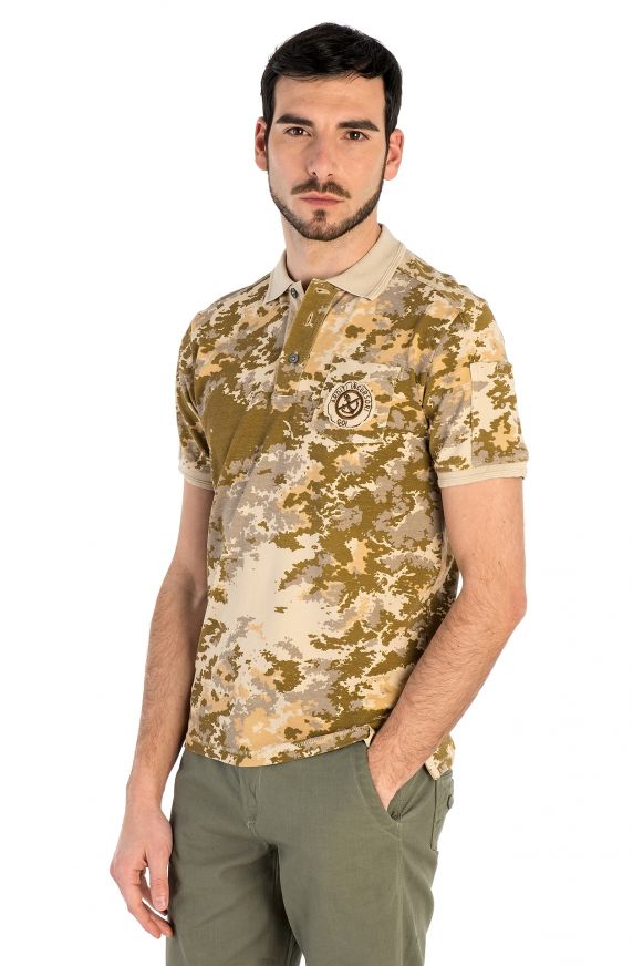 CAMOUFLAGE HALF SLEEVE POLO SHIRT