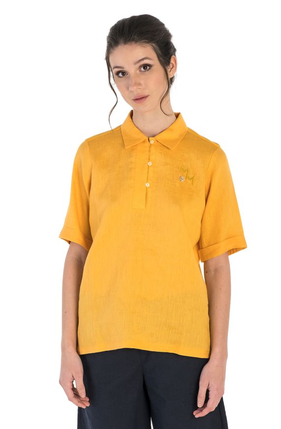 POLO MEZZA MANICA IN LINO