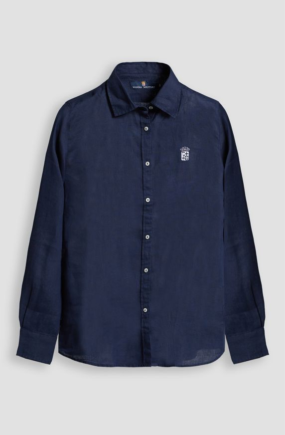 Camicia donna in lino manica lunga