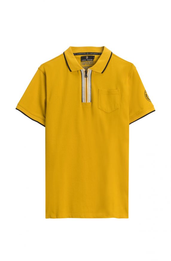 HALBARM-POLOSHIRT AUS PIQUÉ