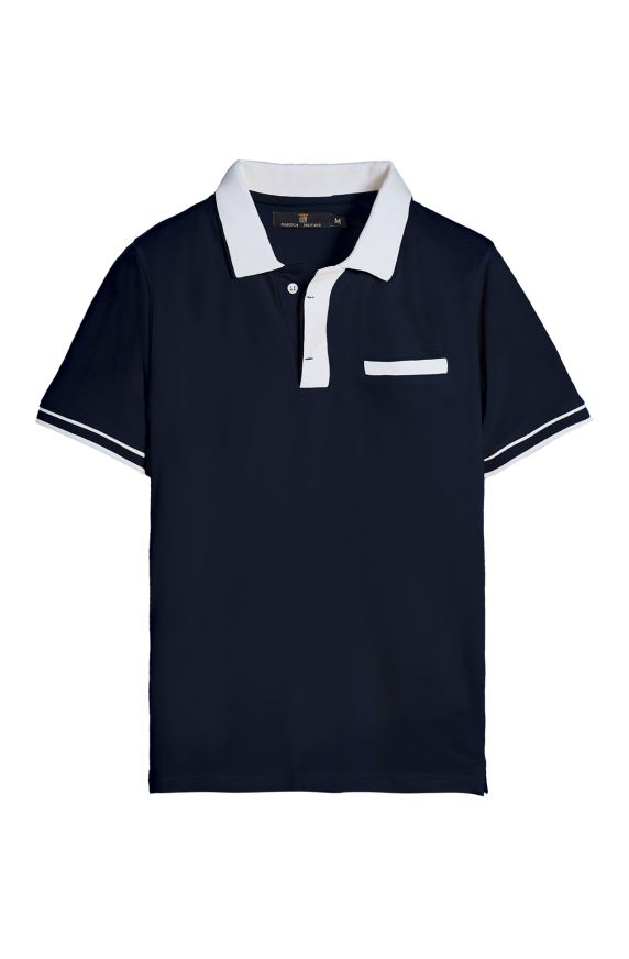 HALBARM-POLOSHIRT IN PIQUÉ