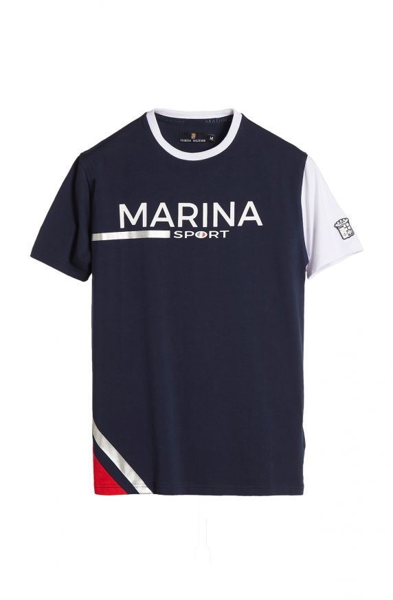 KURZARM T-SHIRT MIT RUNDHALSAUSSCHNITT MARINA SPORT