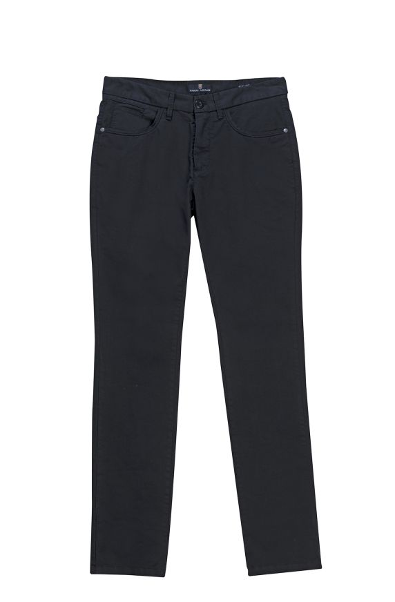 PANTALON CINQ POCHES EN COTON OXFORD