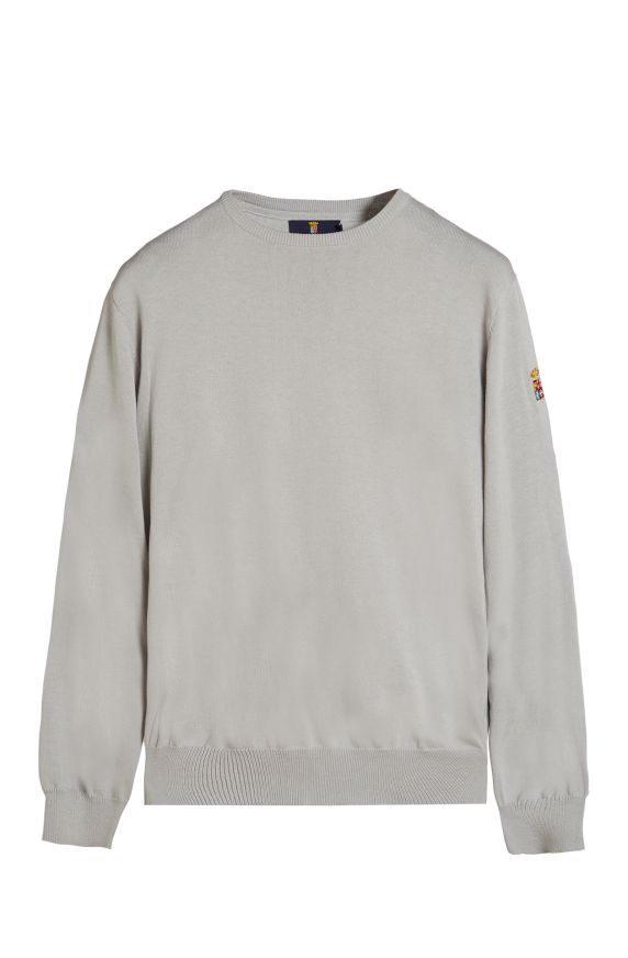 PULL BASIQUE À COL ROND EN PUR COTON