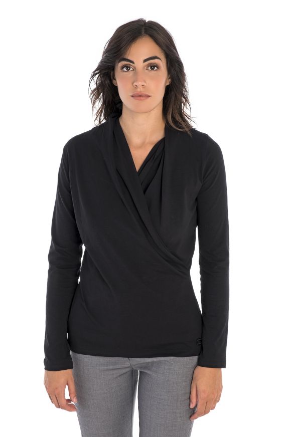 T-SHIRT GIRO COLLO MANICA LUNGA