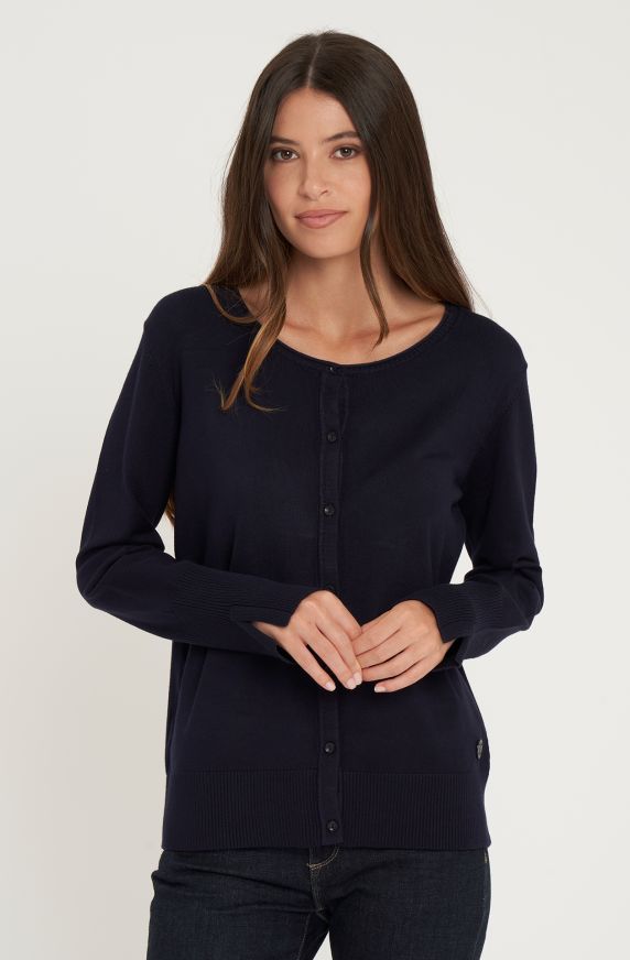 CARDIGAN IN MAGLIA RASATA