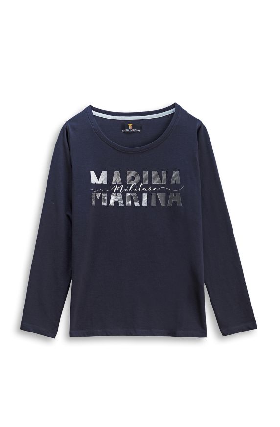 CAMISETA DE VUELTA CUELLO DE MANGA LARGA