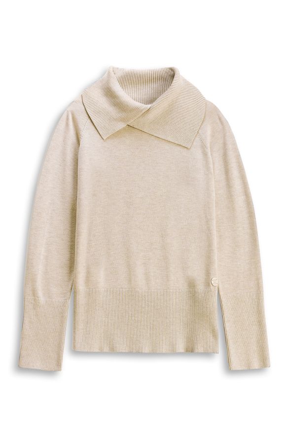 KNIT VISCOSE OPEN NECK
