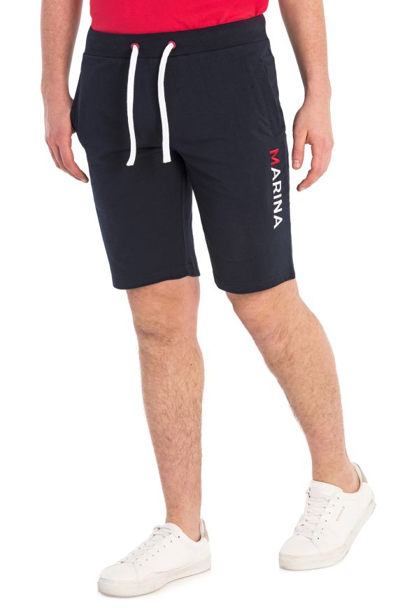 Bermuda aus marineblauem Jersey