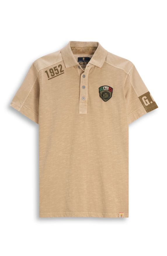 G.O.I. slub cotton polo shirt