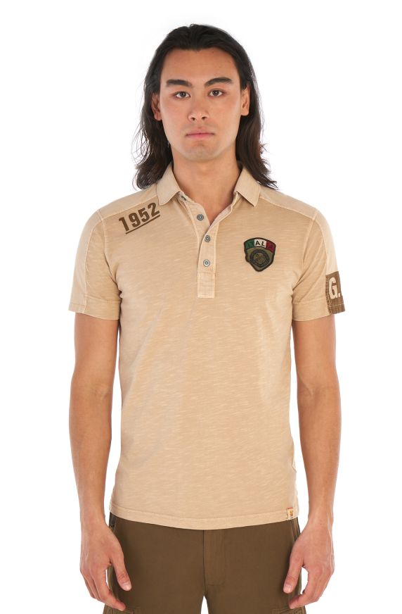 G.O.I. slub cotton polo shirt