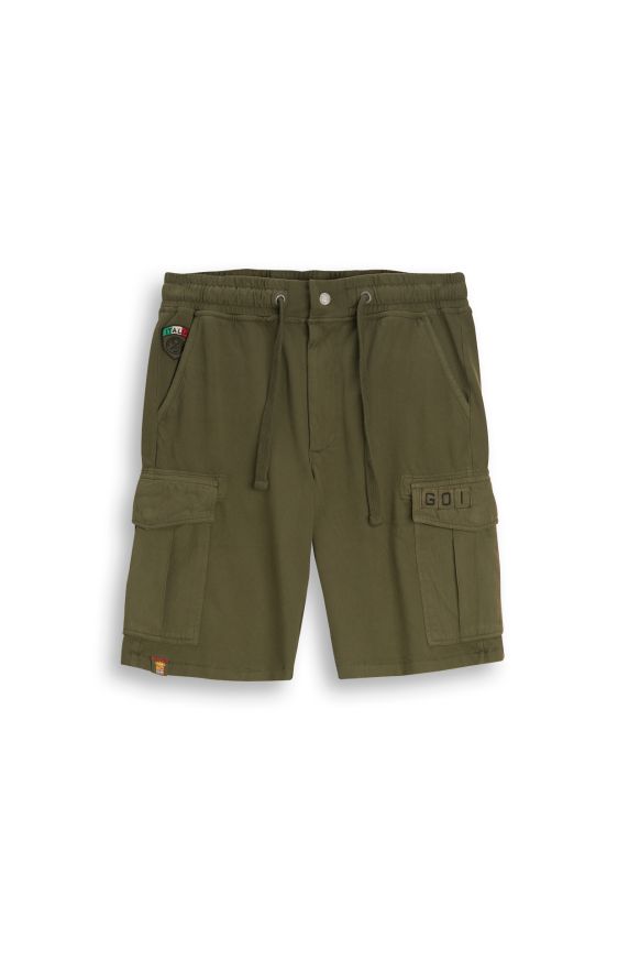 Pure cotton cargo bermuda shorts