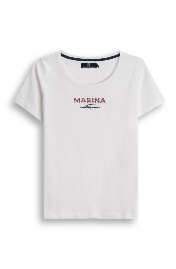 T-shirt en coton à manches mi-longues