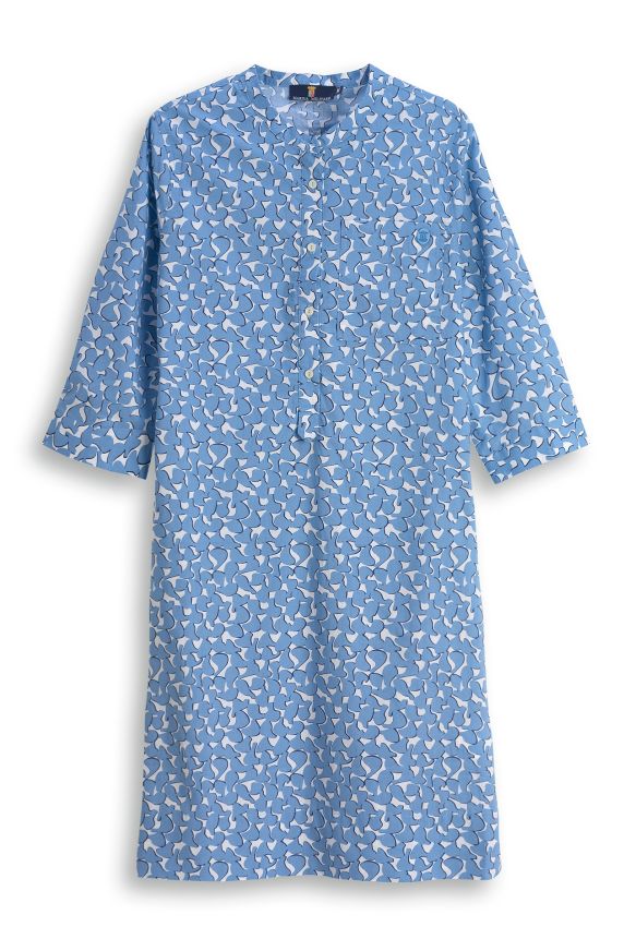 Three-quarter sleeve cotton dress