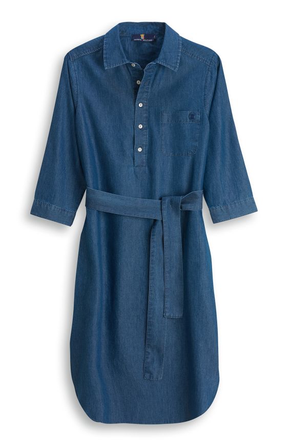 Three-quarter sleeve cotton dress