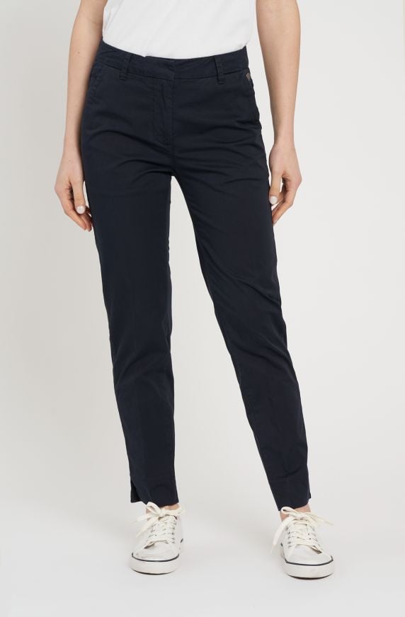 Pantaloni da donna chino in cotone elasticizzato