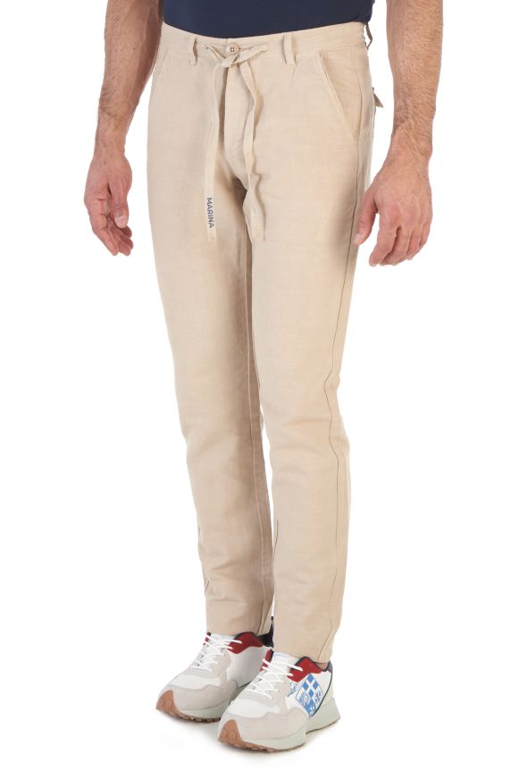 Pantalón de mezcla de lino