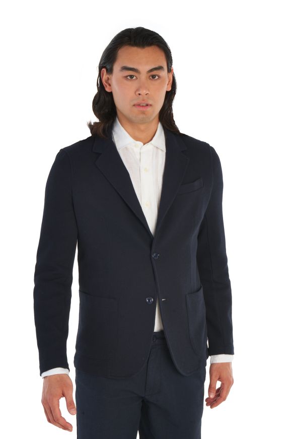 Blazer misto cotone due bottoni