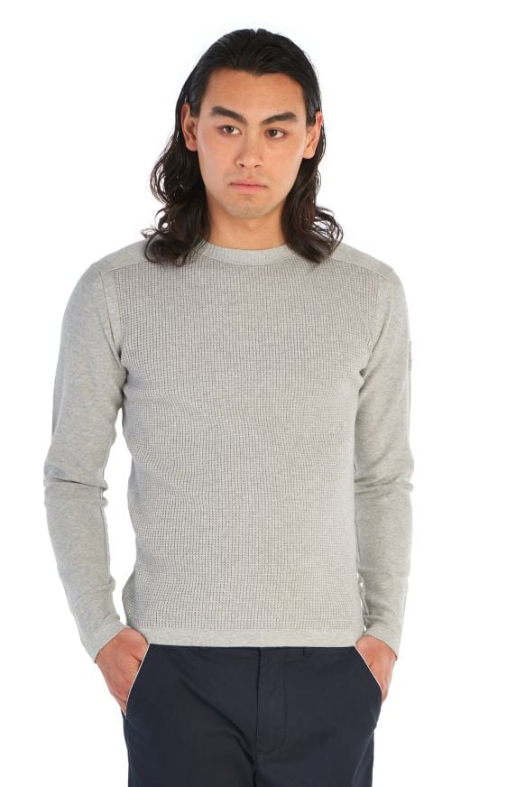 Хлопковый свитер с круглым вырезом
