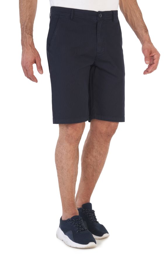 Stretch cotton bermuda shorts