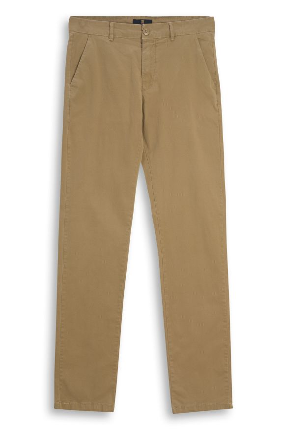 Slim fit cotton trousers