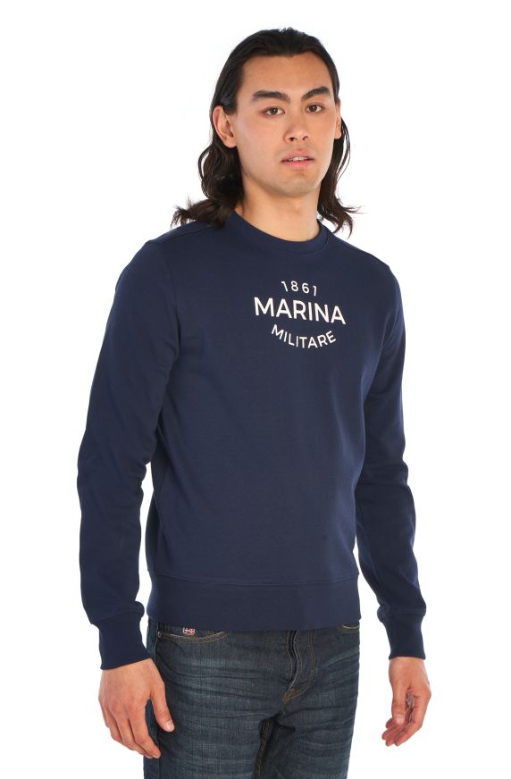 Sudadera Minilogo Marina Hombre