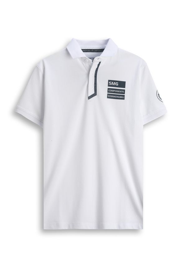 Pique cotton polo shirt