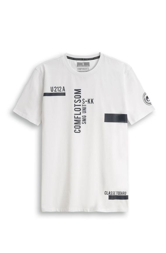 Jersey-T-Shirt mit halben Ärmeln