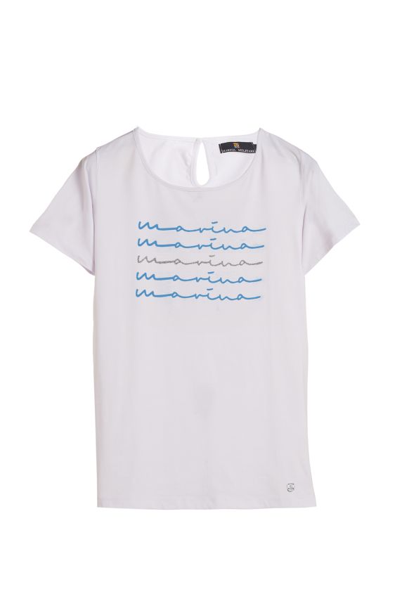 T-shirt en coton à manches mi-longues